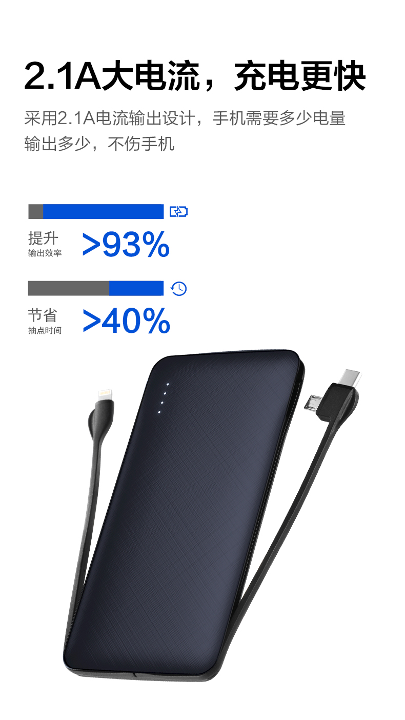 10000自帶雙線移動(dòng)電源-VP55
